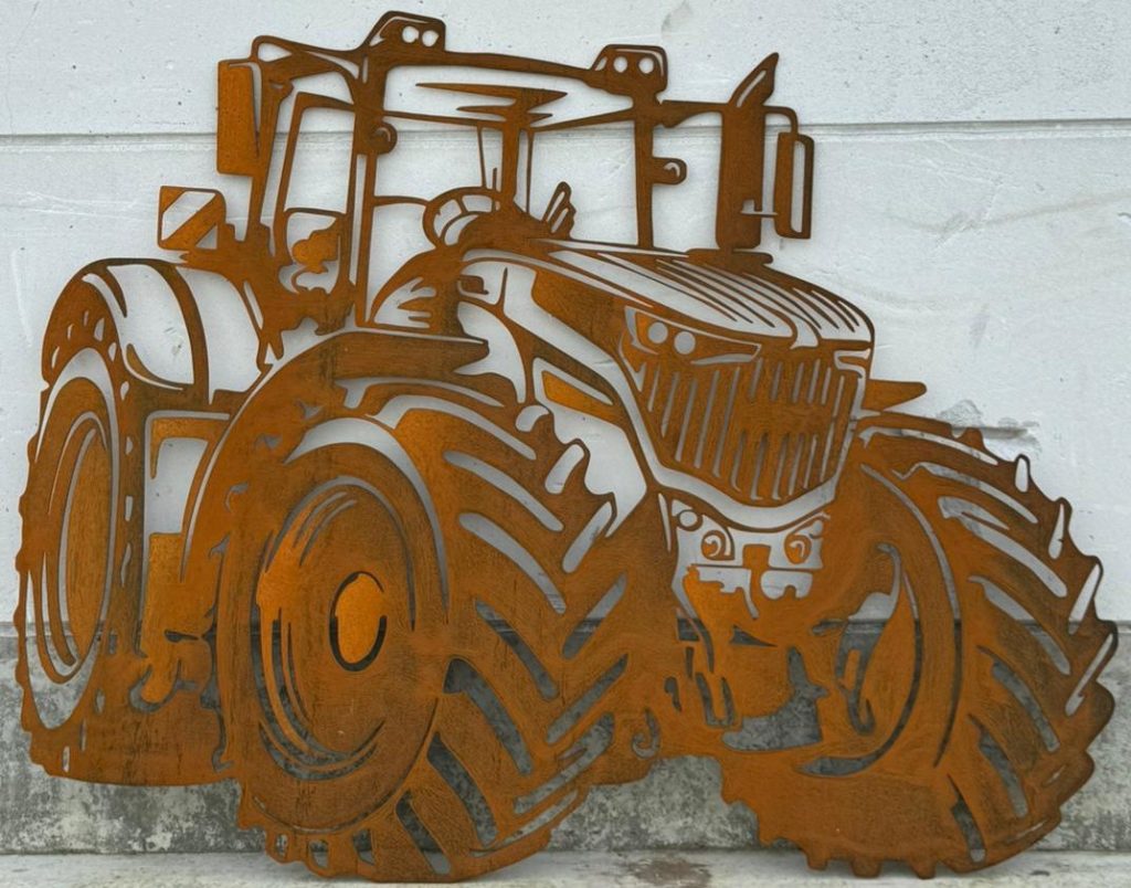 Cortenstalen maatwerk | Cortenstalen Fendt tractor | Cortenstaal in de tuin | Cortenstaal Vlaeminck | Cortenstaal Blankenberge